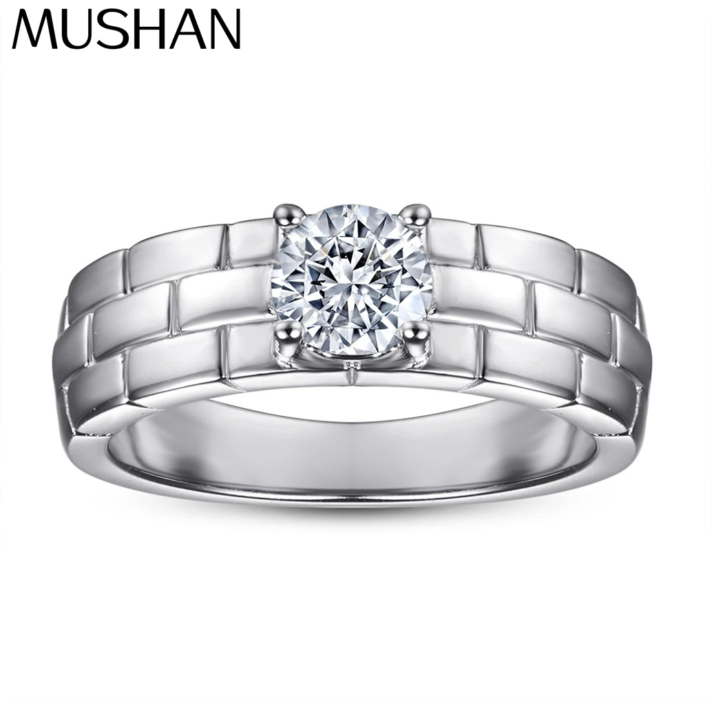 

MuShan Jewelry 925 Sterling Silver Elegant Engagement Ring 7A Cubic Zirconia Rings Bands Romantic Anniversary Women Gift