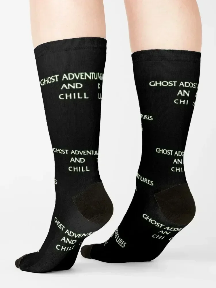 Ghost Adventures T-ShirtGhost Adventures And Chill Socks halloween sports stockings hip hop Women Socks Men's