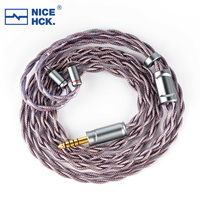 NICEHCK AceComet 8N OCC+Silver Plated+Alloy Copper Wire HiFi Earphone IEM Cable OFC 4.4mm Plug for Davinci NX8 Cantor Himalaya