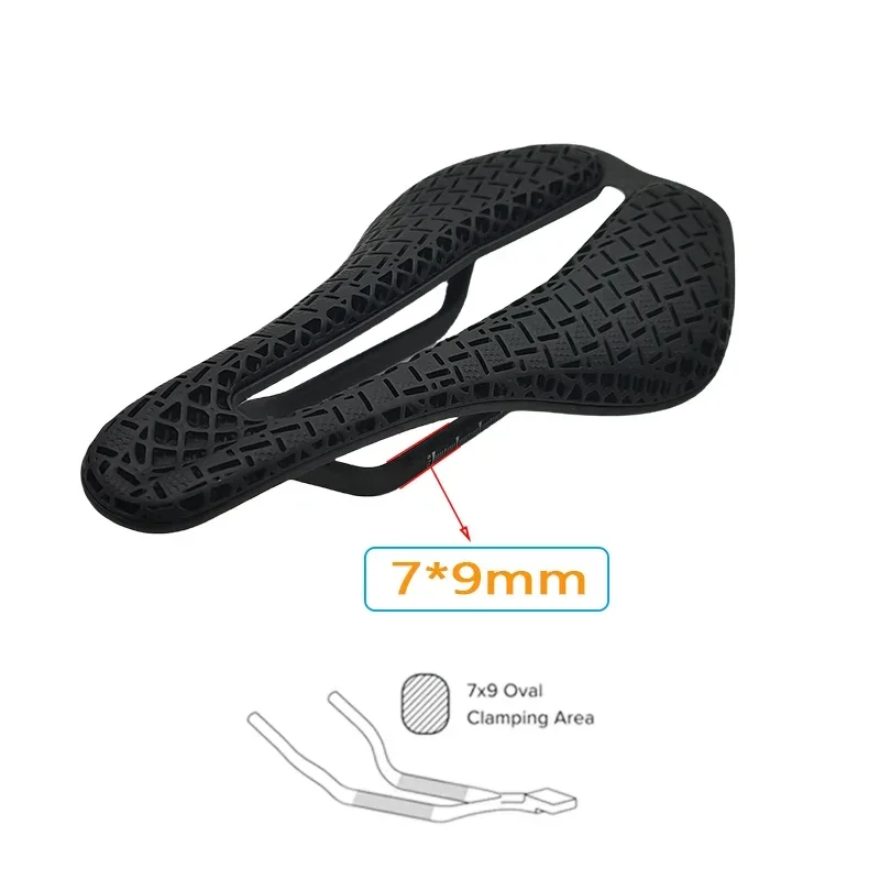 

3D Printed Ultralight Carbon EVA Bike Saddle – 245x135mm Ergonomic Cycling Cushion for MTB Gravel Road Bike