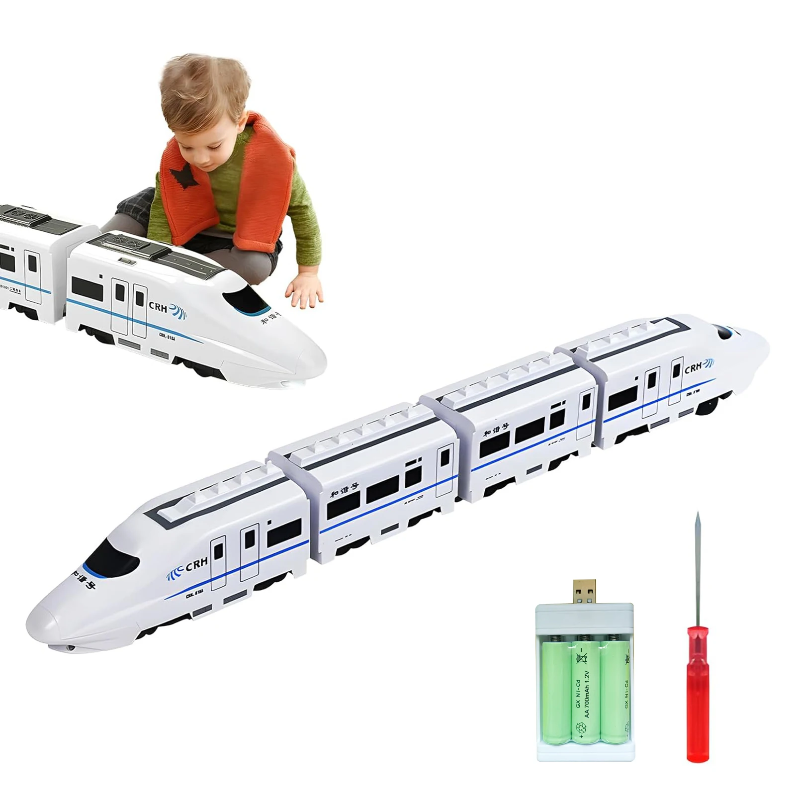 

Universal High-Speed Train Toy with Light Drop Resistant Luminous Flashing Toy Vehicle for Kid Boys Girls Toy Gift