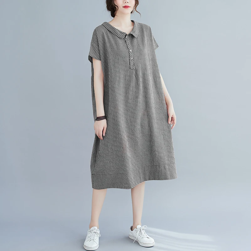 Artistico Cotton Lin Taglia grande da donna Dr Vita che copre Allentato Lungo Allegato Estate Dr Casual Comodo Midi Dr