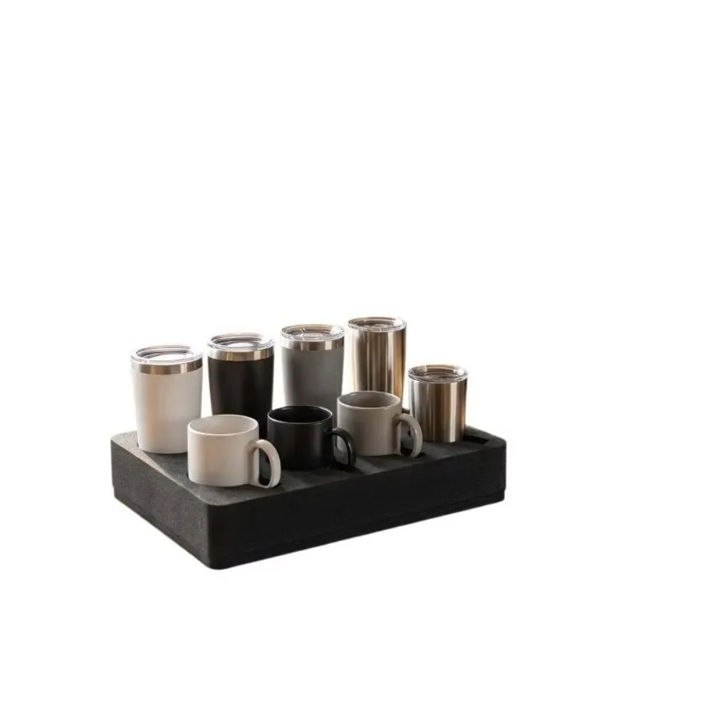 8/13 Slot Cup Holder Rack Durable Space Saving Drink Cup Organizer Plate & Mug Compatible Foam Glass Coaster Storage