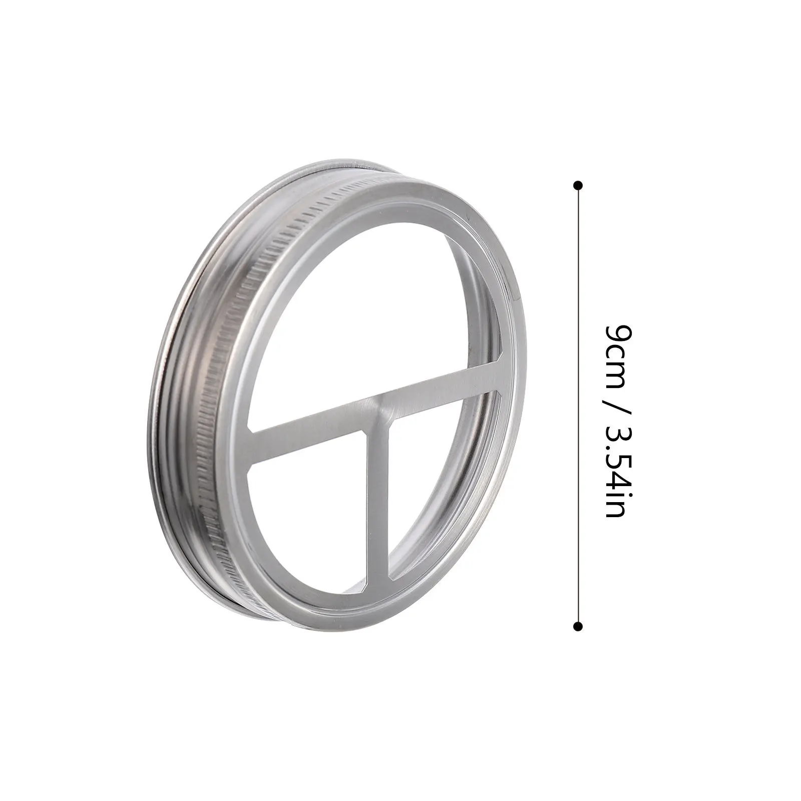 4Pcs Jar Lids Ring Stainless Steel Split-Type Cover Bands for Jars Toothbrush Organizer Food Storage Easy Install Reusable