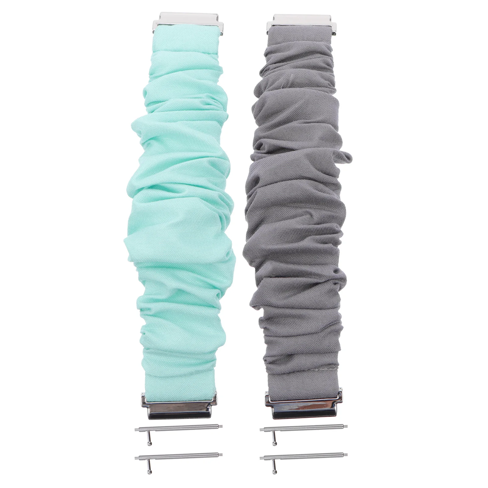 

2Pcs Washable Flexible Cloth Watch Strap No Allergy Good Flexibility for 2 Fashionable Chic Wrist Band