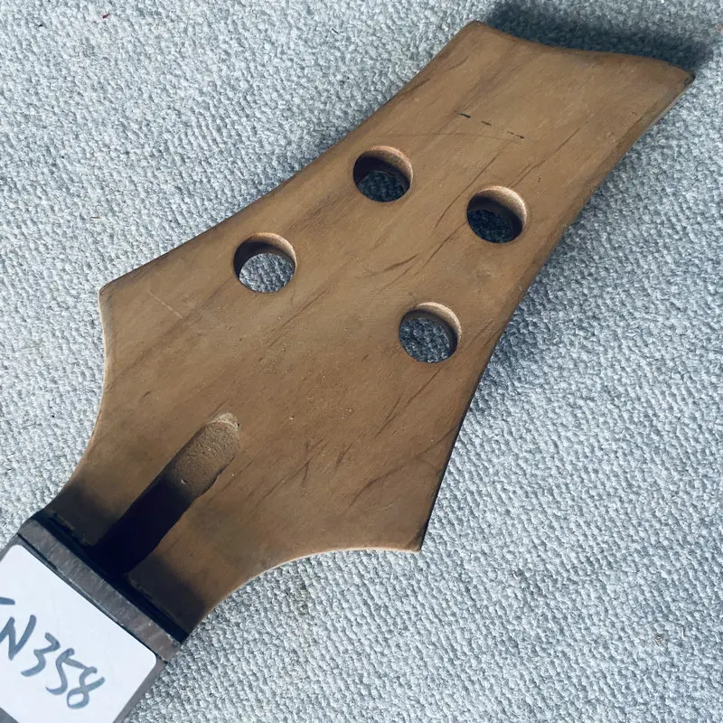 IN358 Genuine Sebrew Without Logo 4 String Electric Guitar Bass Neck 24 Frets Maple+Rosewood Right Hand Custom Inlay DIY&Replace