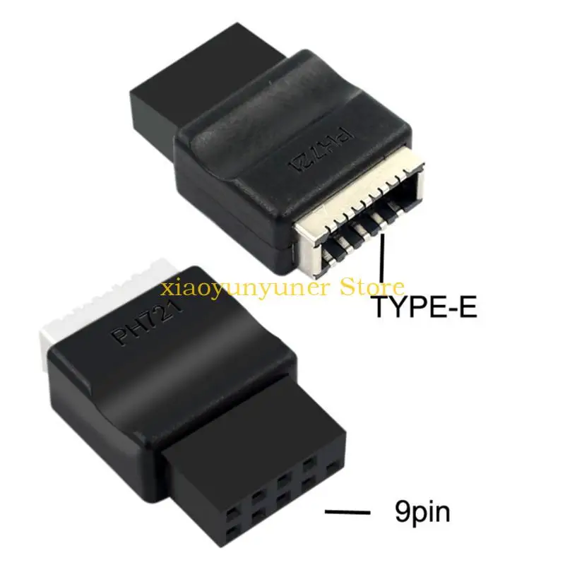 P9JB USB 2.0 9Pin to Type Adapter Fast Speed Transmission Converters Adapter Header for Desktop Motherboard Enhancement