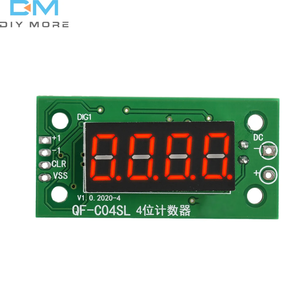 Module de compteur de tubes numérique DC 4-25V 0-9999, 0.36 pouces, LED, commutateur de bas niveau, Module de comptage, réinitialisation d'addition et de soustraction