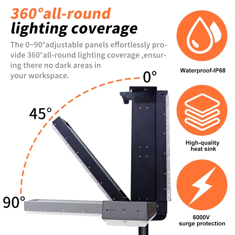 New Waterproof IP68 1000W High Power Work Light Led Rechargeable For Garage Building Construction Use Temporary Work Led Lamp