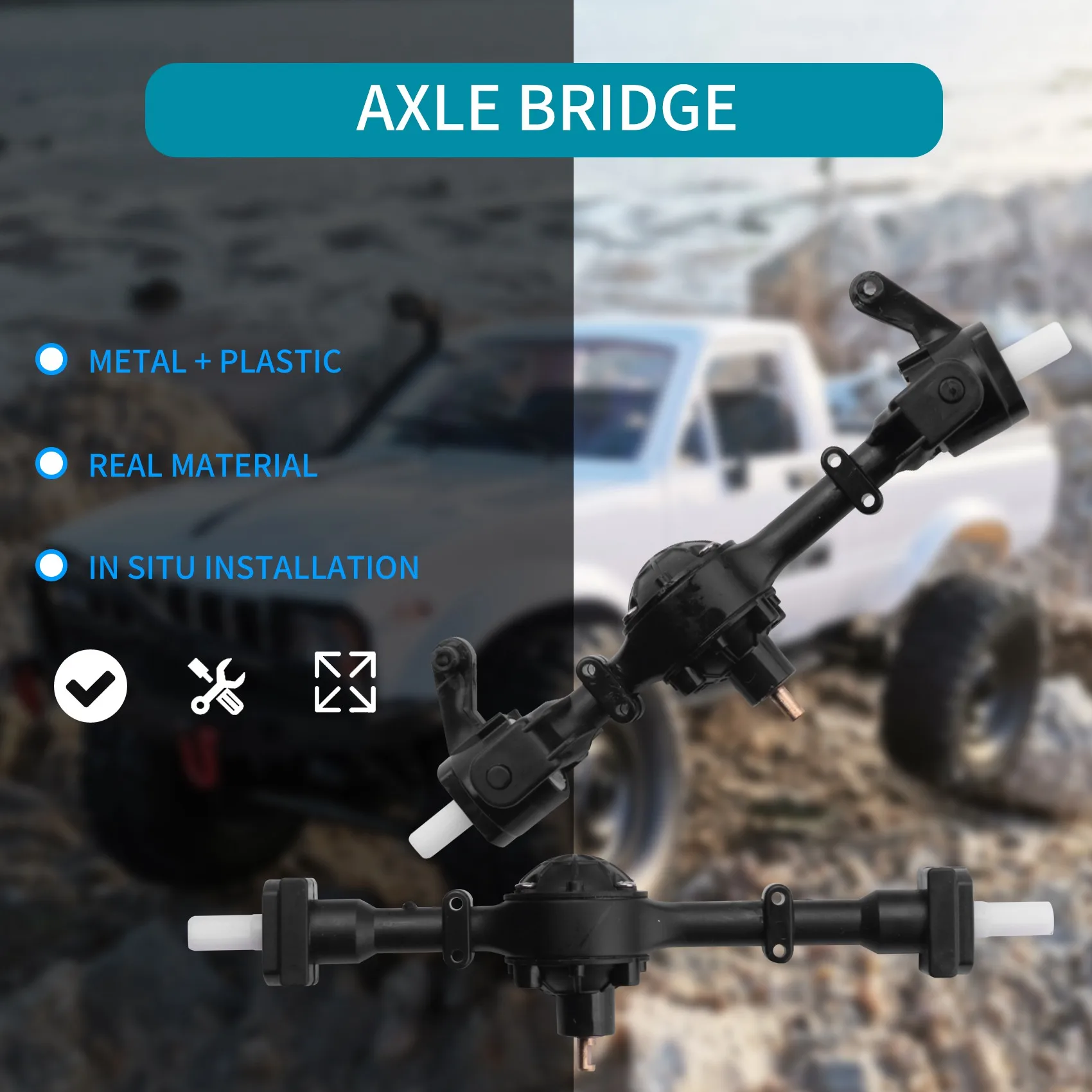 

A67I 2 шт. металлическая шестерня передней и задней оси, замена моста для WPL B1 B14 B24 C14 C24 C34 C44 1/16, запасные части для радиоуправляемых автомобилей