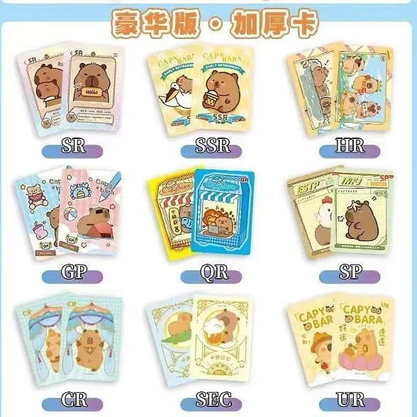 Capybara Card Emotional Stability Expression Cards Internet Celebrity Capybara Relaxation Master Cute Collection Card Toy Gift