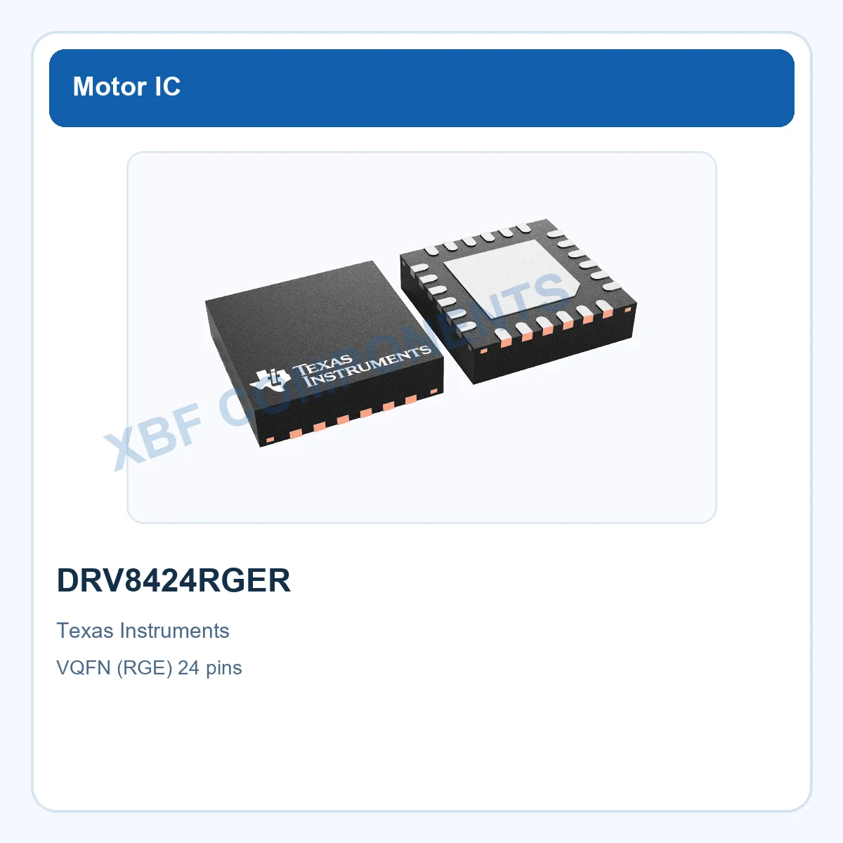 DRV8424RGER Texas Instruments Motor / Gate Driver IC 35-V 2.5-A VQFN (RGE) 24 pins