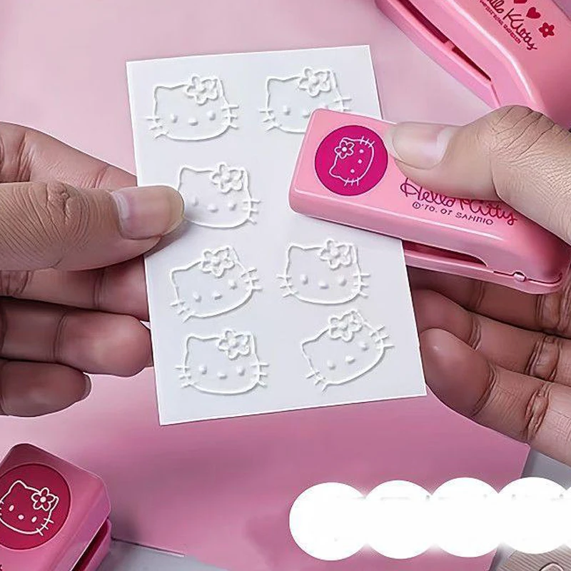 เครื่องปั๊มลายการ์ตูนซานริโอ้ เฮลโล คิตตี้ แบบโลหะ สำหรับนักเรียน ใช้ปั๊มลายบนสมุดโน้ต ของขวัญ