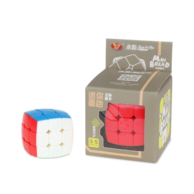 Yongjun 3,5 cm juego educativo pan cubos mágicos 3X3x3 Mini rompecabezas juguetes 3x3 Cubo mágico