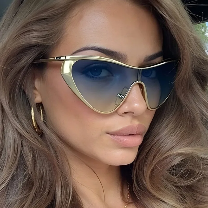 Rimless Y2K Style Sunglasses Rectangle Fashion Popular Women Men Shades Square Sun Glasses for Female Male Oculos Metal Frame