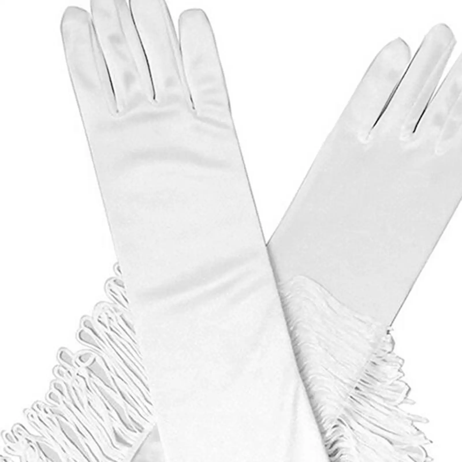 Latin Dance Women Gloves Fancy Dress Gloves Full Finger Gloves Satin Gloves for Stage Performance Wedding Costume Bridal Party