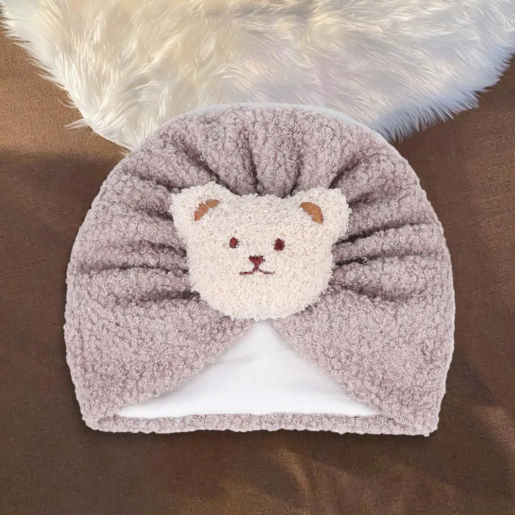 Children Hat Cartoon Kids Hat Children's Cartoon Bear Knitted Hat Comfortable Elastic Fit Winter Baby All-round Thermal for Kids