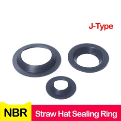 NBR Rubber Hydraulic Cylinder Oil Sealing Ring  Thickness 10/12/14/17-160mm J Type Straw Hat Sealing Ring Dust-proof Gasket