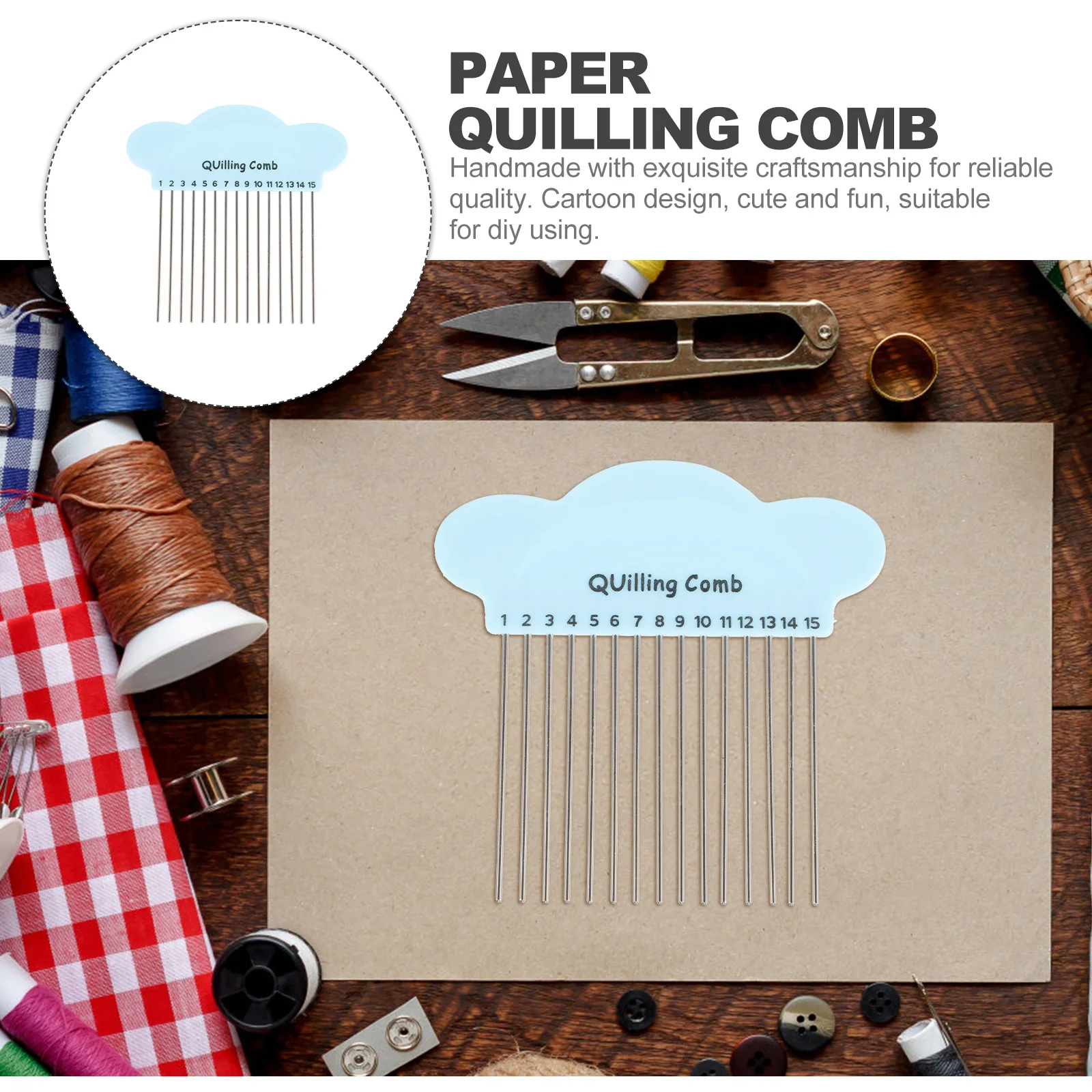 مشط اللف مصنوع يدويًا مع صلابة قوية وحواف ناعمة لتدحرج الورق الآمن ومناسب لجميع مستويات المهارات والحرف الورقية