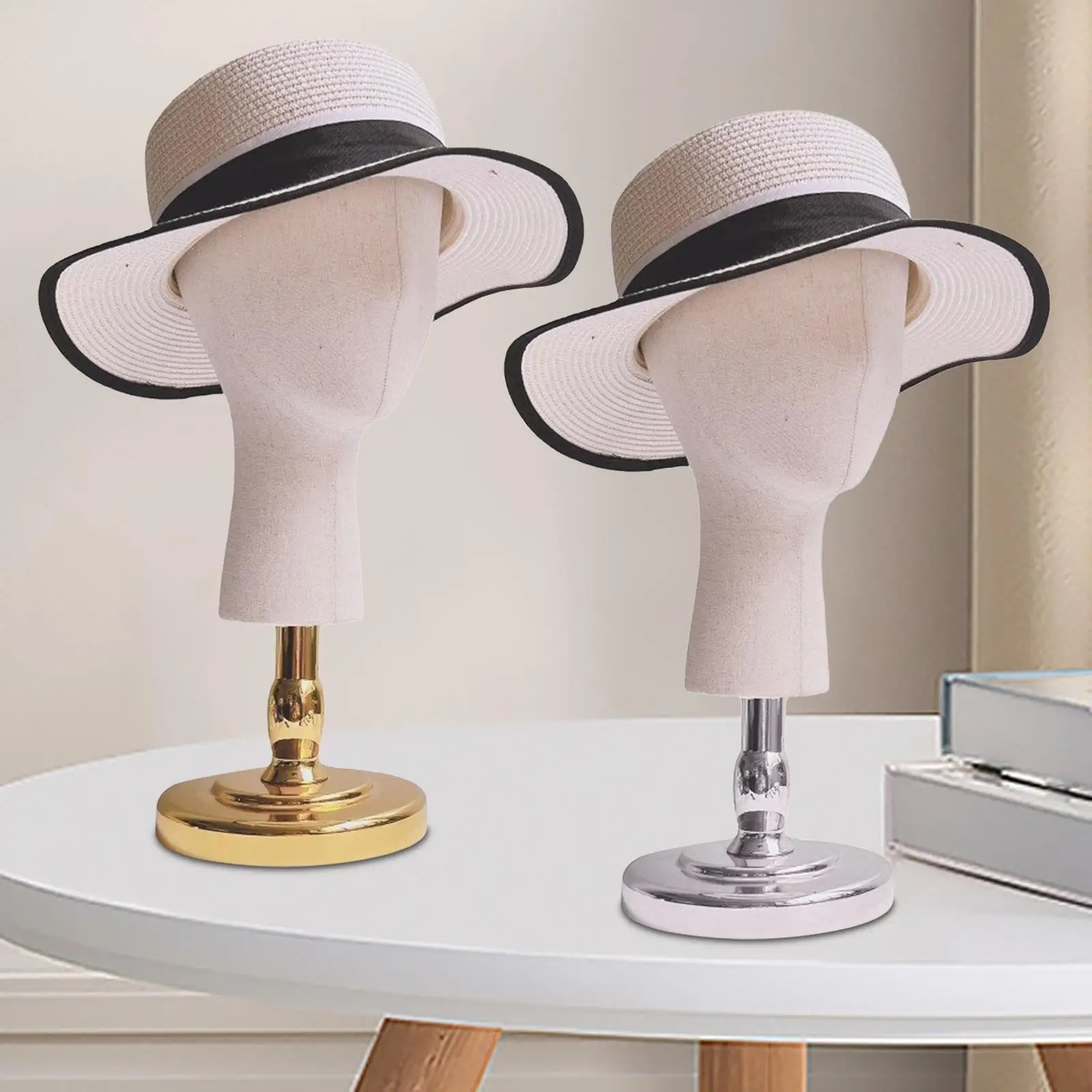 마네킹 헤드 모델 가발 디스플레이 헤드, 홈 데코, 패브릭 헤드 가발 디스플레이 홀더 모자 홀더 헤드드레스 쇼핑몰 미용실용