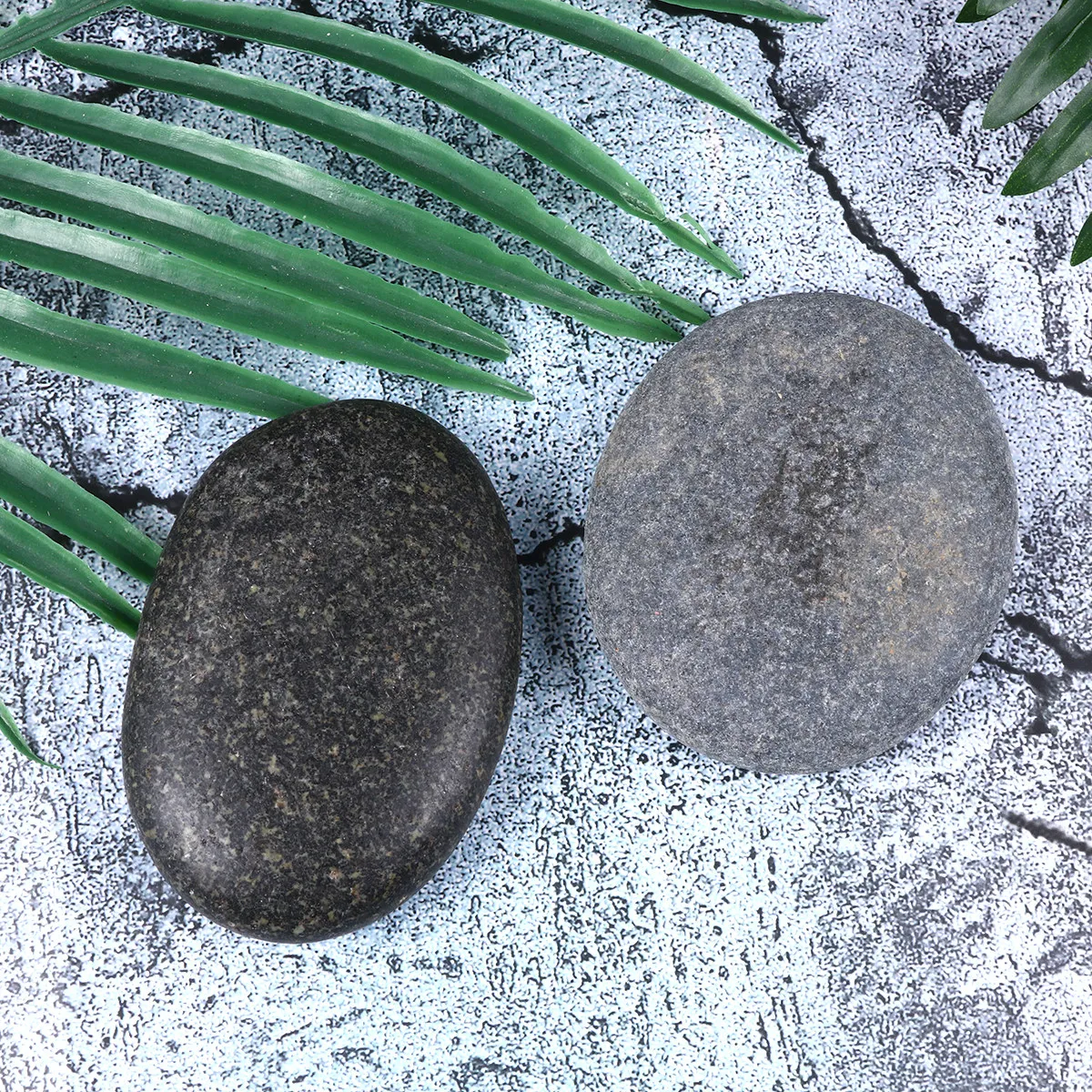 

1Set DIY Natural Pebbles 2 Pieces Smooth Stones 1 Bracket 8-10Cm Ideal for Painting Crafts Home Decoration Fish Tank Landscaping