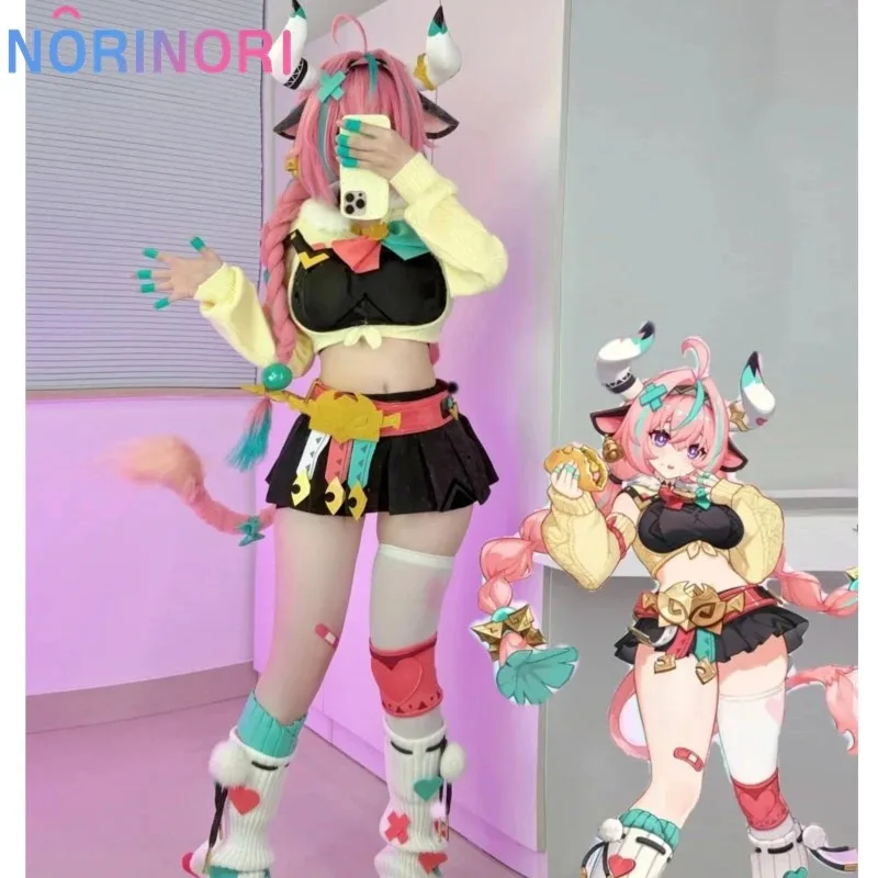 Varesa Cosplay Game Genshin Impact Varesa Cosplay Wig Horn Accessory Uniform New Dress Suit Anime Shoes Carnival Party Outfit