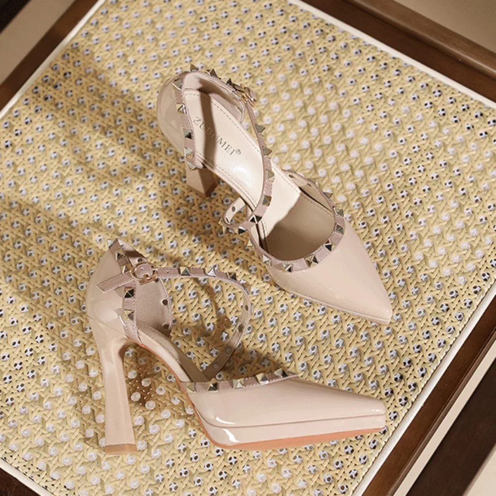 Rivet Heeled Sandal… - image