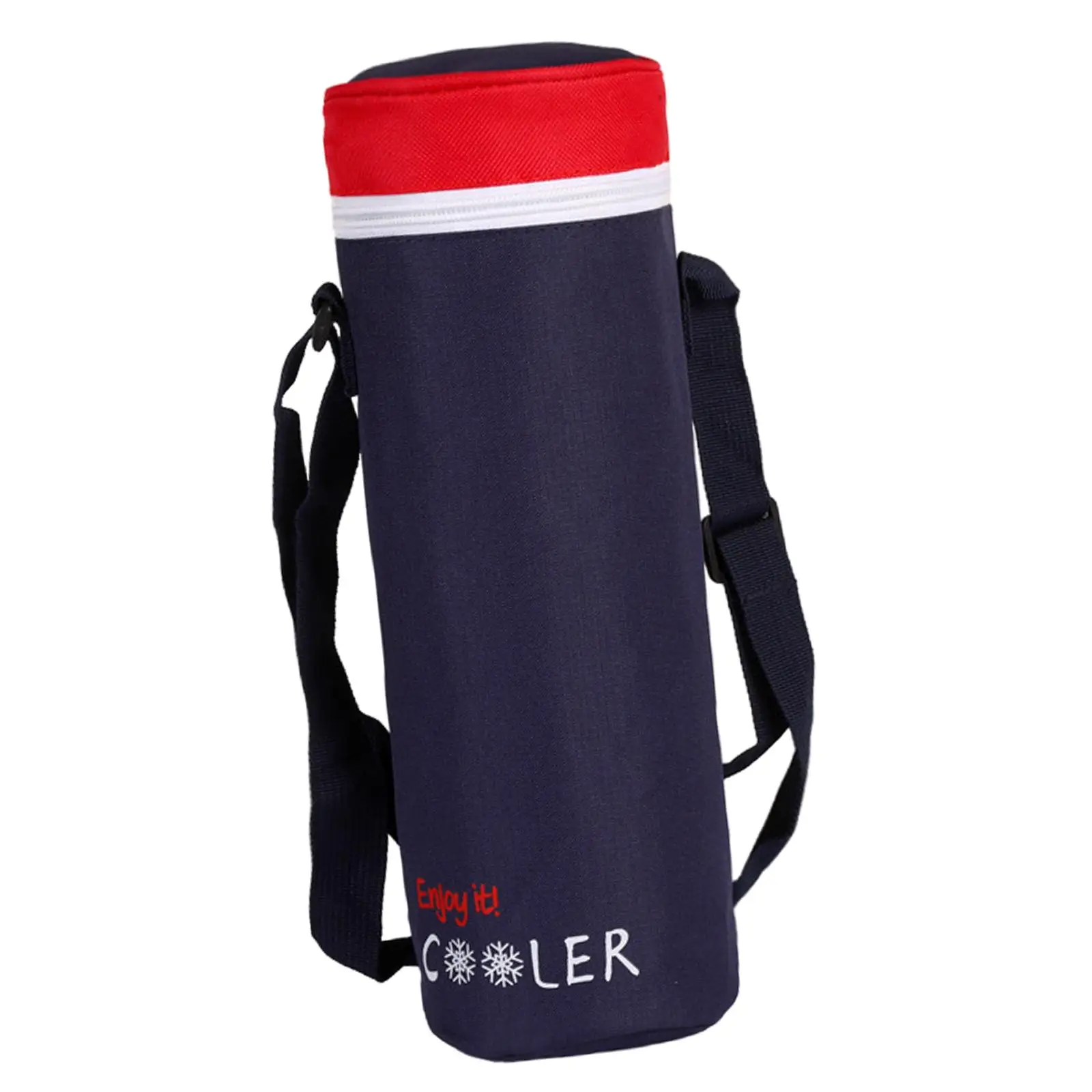 Insulated Water Bottle Carrier Bag with Adjustable Shoulder Strap Cooler Bag Oxford for Running Climbing Travel Picnic