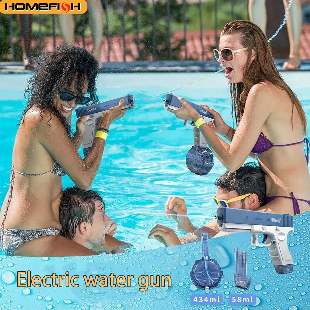Automatic Electric Water Gun 500cc Large Capacity Super Strong Distance 10m Children and s Leak Proof Water Battle