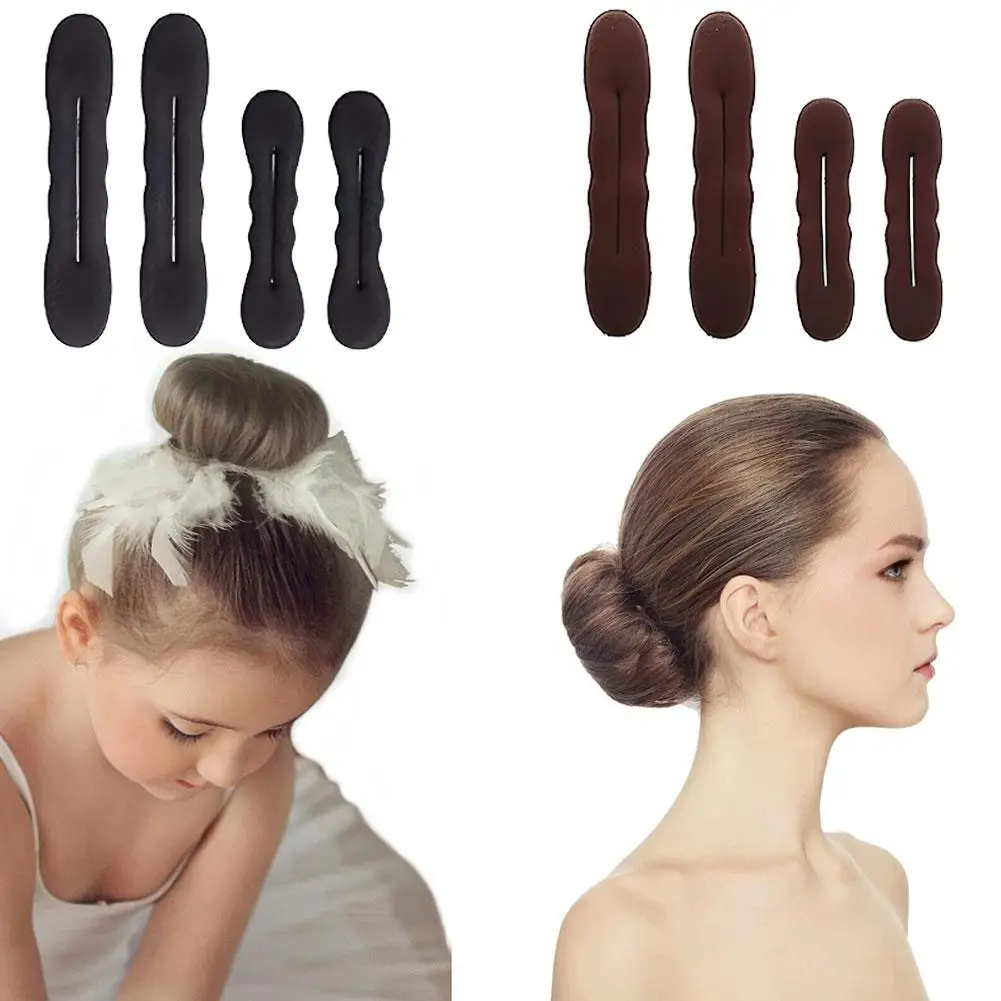 

4 шт., губка для приготовления булочек, машина для вьющихся волос, инструмент для укладки волос, повязка на голову, поворотный пончик, безнагревательные бигуди, ленты для волос, инструменты для прически