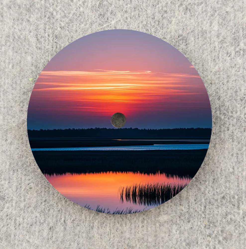 Циферблат NH35 Sunset Lake Креативный циферблат 28,5 мм Цветной циферблат NH36 Циферблат подходит для часов NH35/36 Механизм Замена деталей Пользовательский логотип