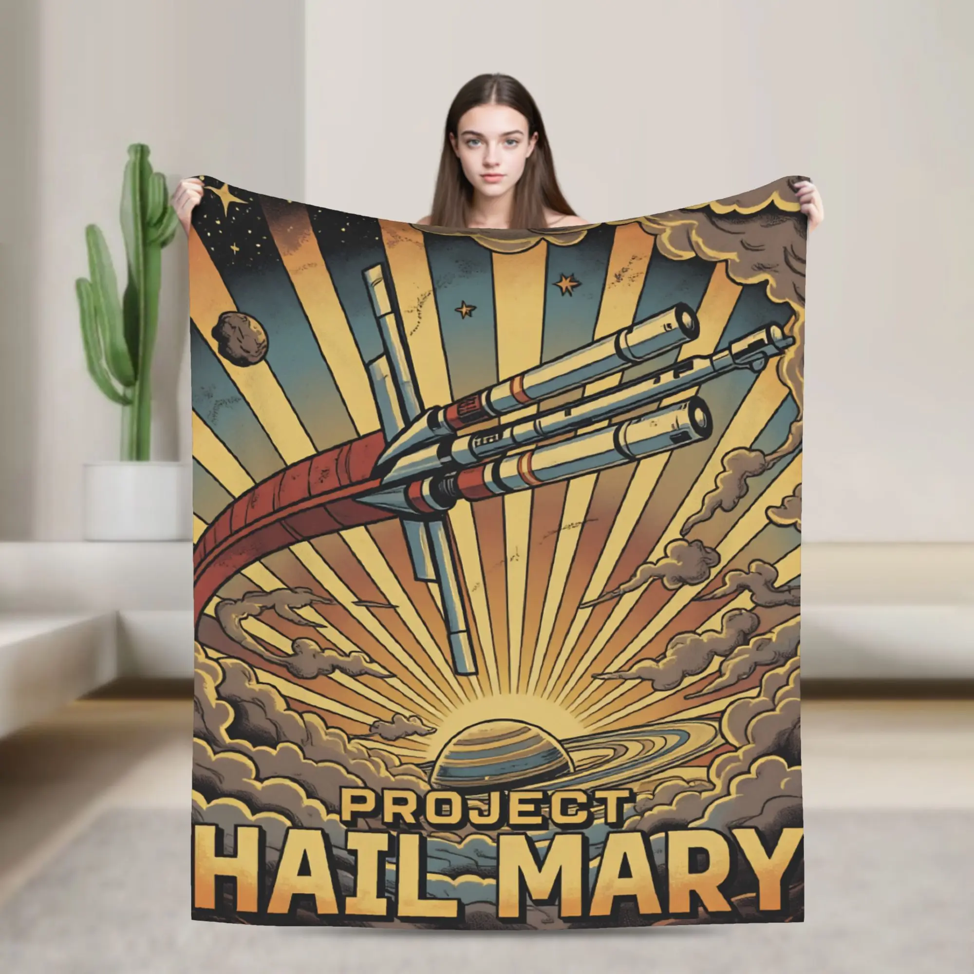 Project Hail Mary Warm Blanket  Girls Boys Plush Throw Blanket Street Trend Couch Chair Flannel Bedspread Sofa Bed Cover
