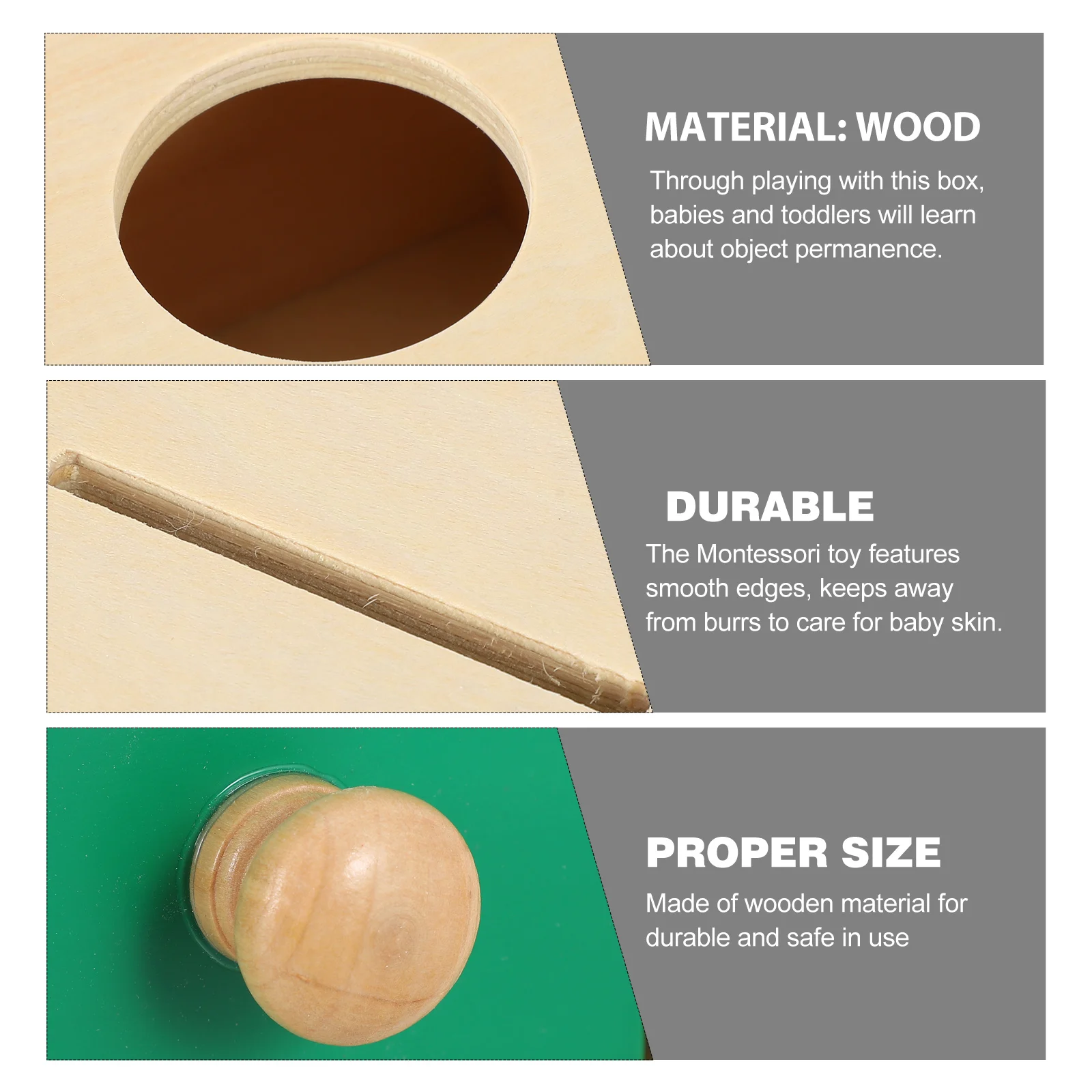 Münzbox aus Holz, Spielzeug für Kinder, pädagogisch, Montessori, glatte Kanten, Baby-Feinmotorik, Aktivität für Eltern und Kinder