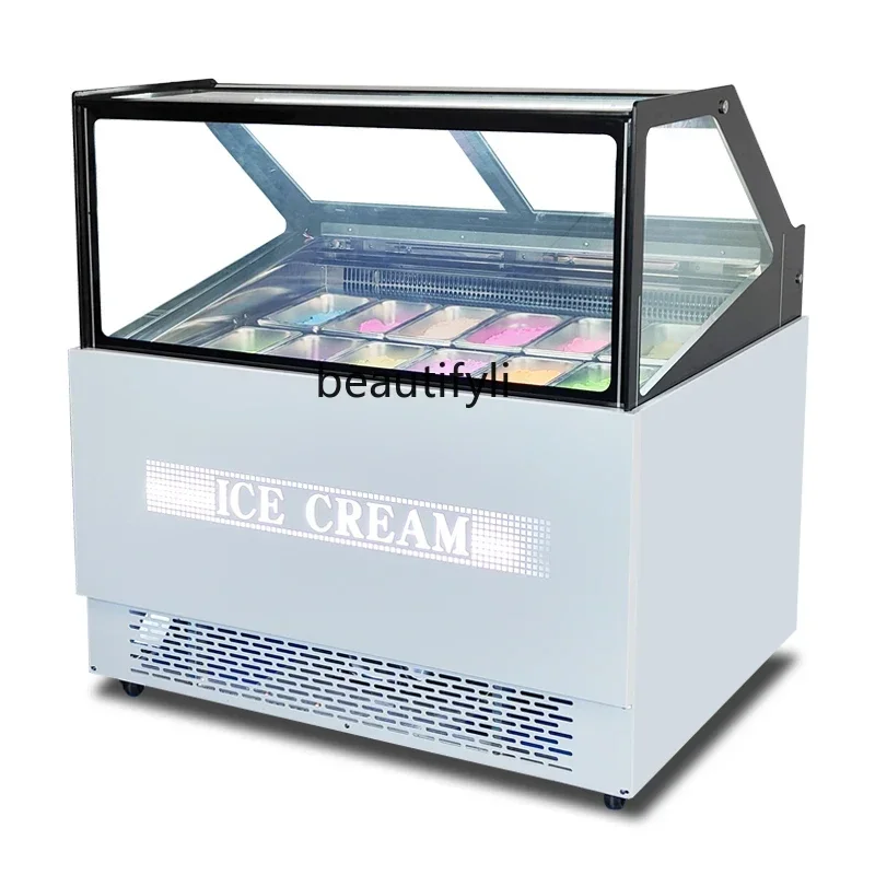 Y Commercial ice cream cabinet thick cut fried yogurt frozen display cabinet horizontal frozen popsicle ice cream cabinet