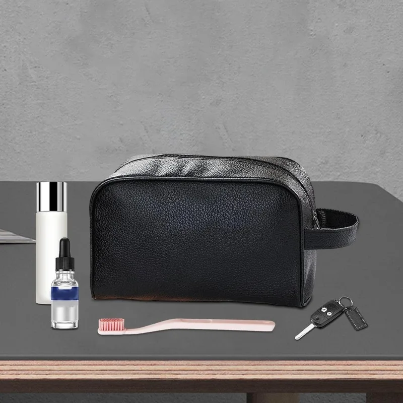 Large PU Waterproof Toiletry Bag Makeup Organizer Travel Cosmetic Case Portable Storage Bathroom Essentials Wash Kit Vanity