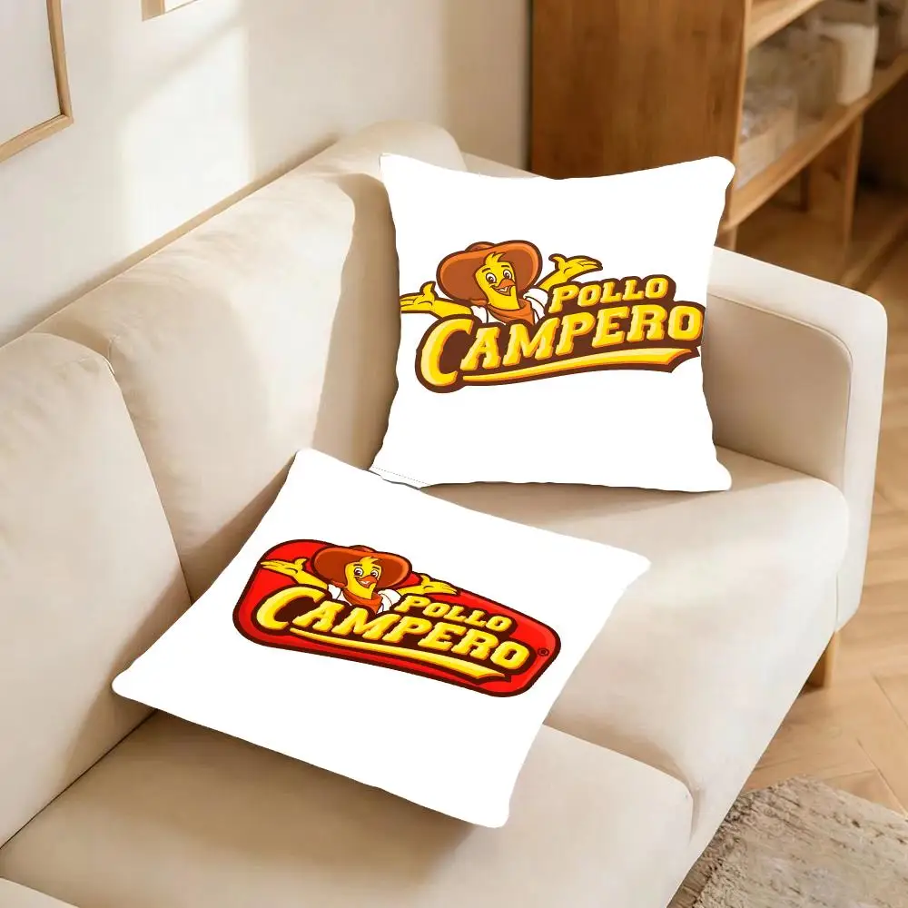 Brand Food Pollo Campero Cushion Cover Warm coral fleece Cute kawaii plush Kawaii mascot throw