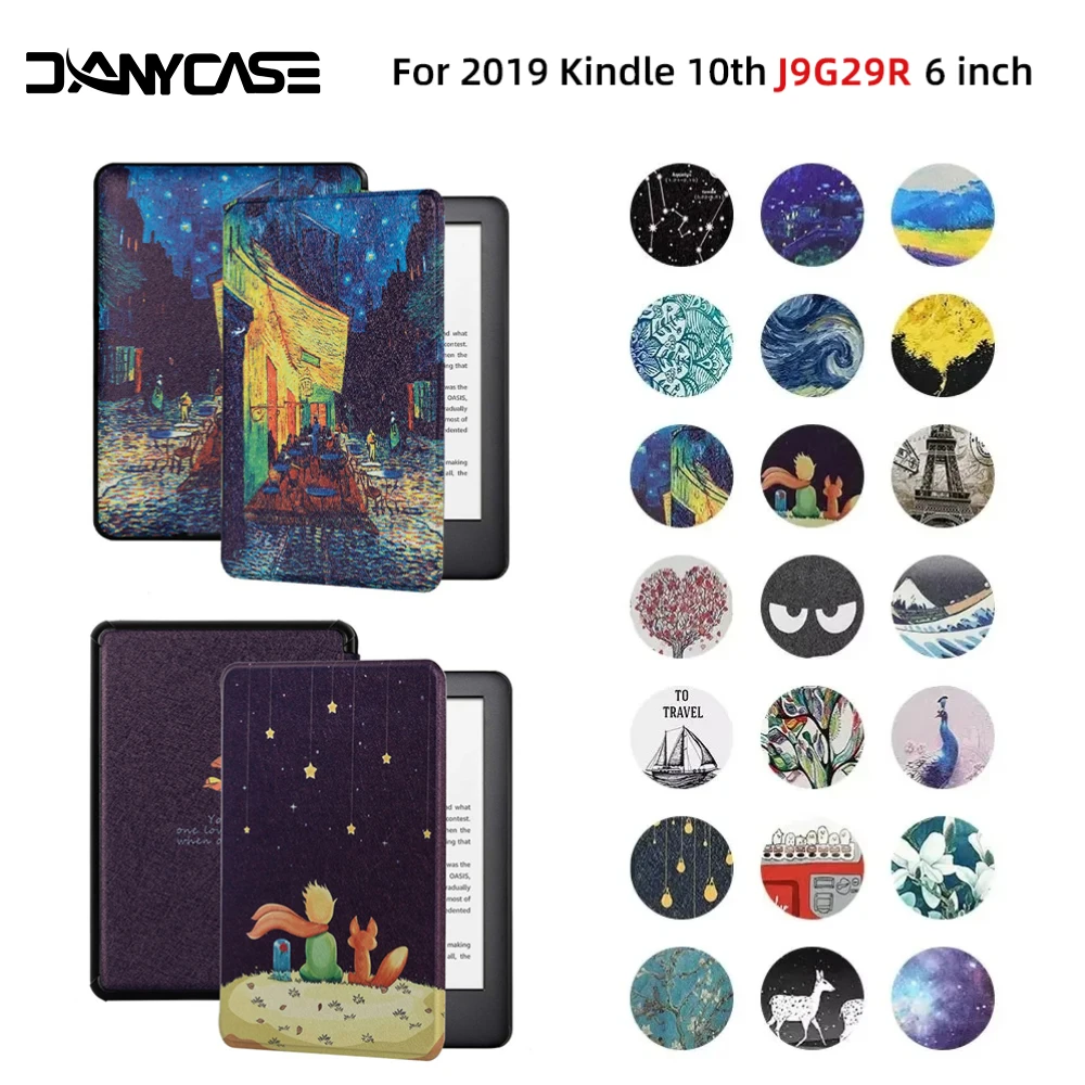 Kindle Case For 2019 J9G29R 10th All New Magnetic Smart Case For Kindle 10th Generation Printing Cover For Kindle Paperwhite