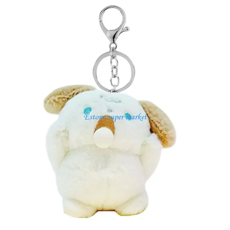 090B Puppy Bear Schoolbag Pendant Keychain Blowing Bubble Bear Funny Sweet Bear Cartoon Charm for Boys Girls Vending Machine
