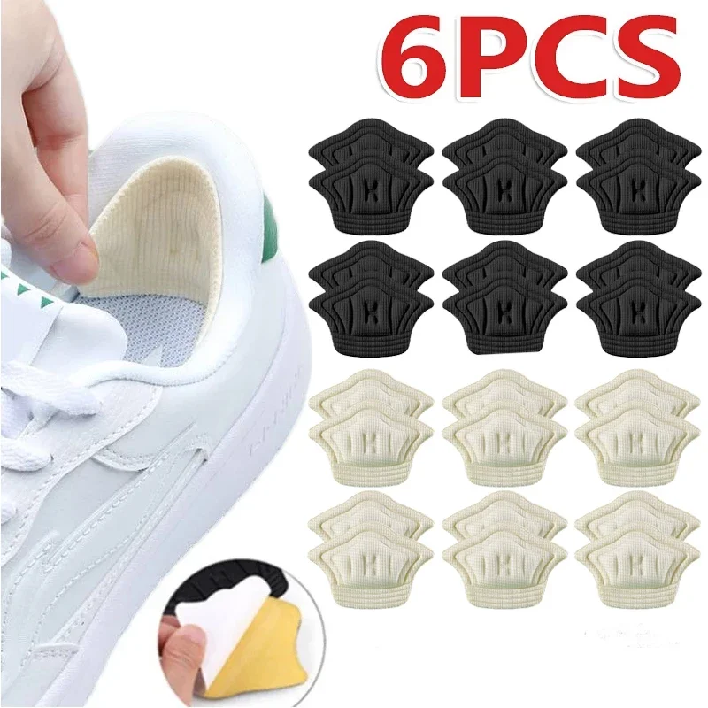 Insoles Patch Heel Pads  Sport Shoes Adjustable Size Antiwear Feet Pad Cushion Insert Insole Heel Protector Back Sticker 6pcs