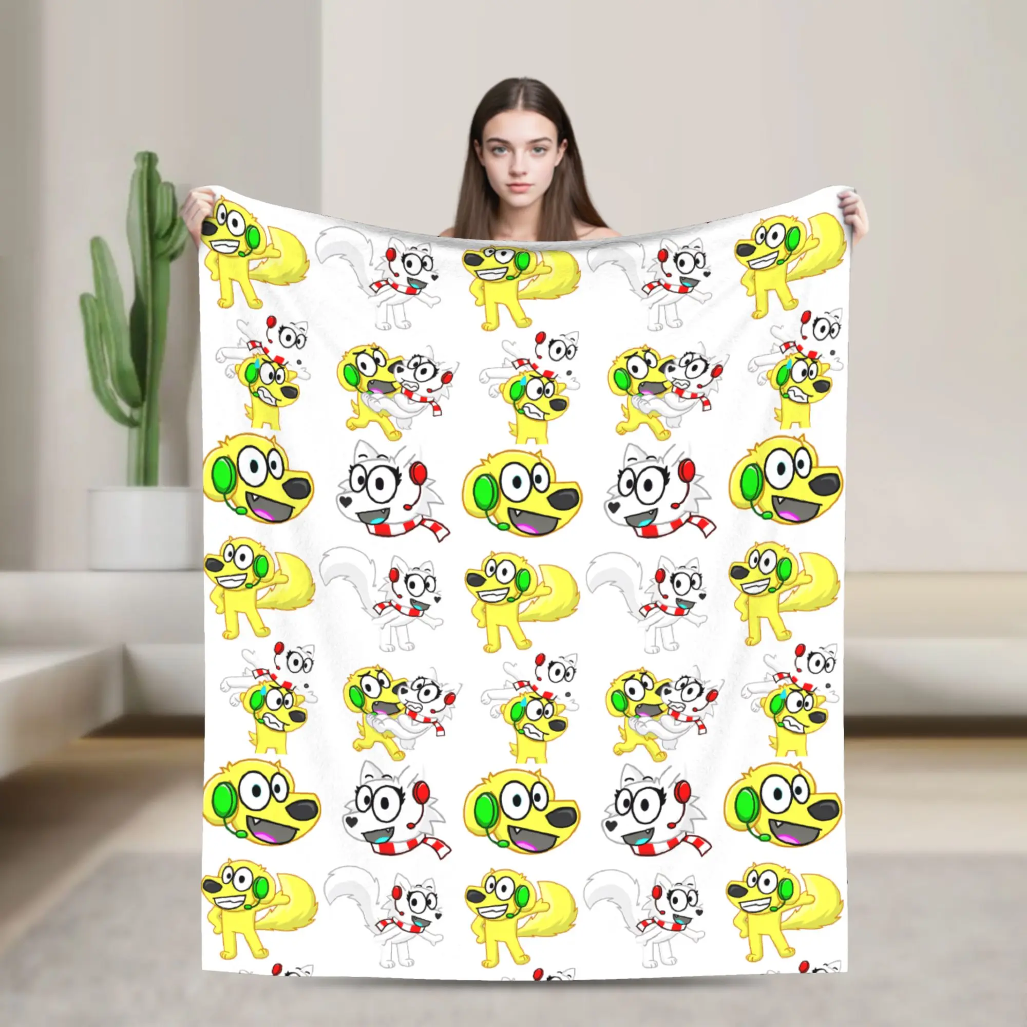 Tylers and Snowi Blanket Quality Warm Soft  Throw Blanket Winter Travel Office Home Decor Graphic Bedspread