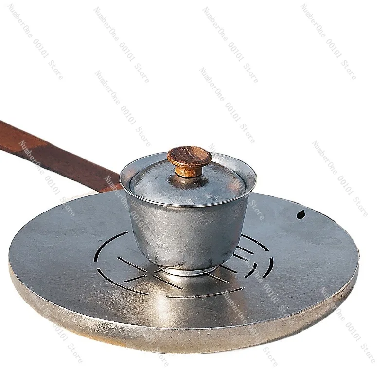 Tea Ceremony Lovers Pure Titanium Gaiwan Bowl with Preserving Lid Double Wall Heat Insulated Small Covered Tea Cup Hover