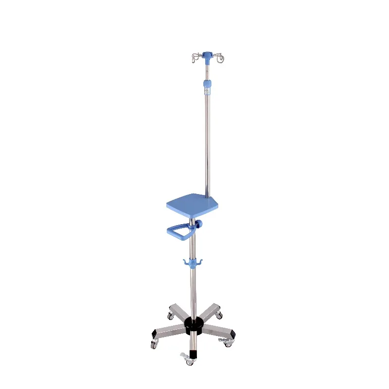 

Hospital Furniture Stainless Steel Adjustable Pole Infusion Support Iv Drip Bomba Stand