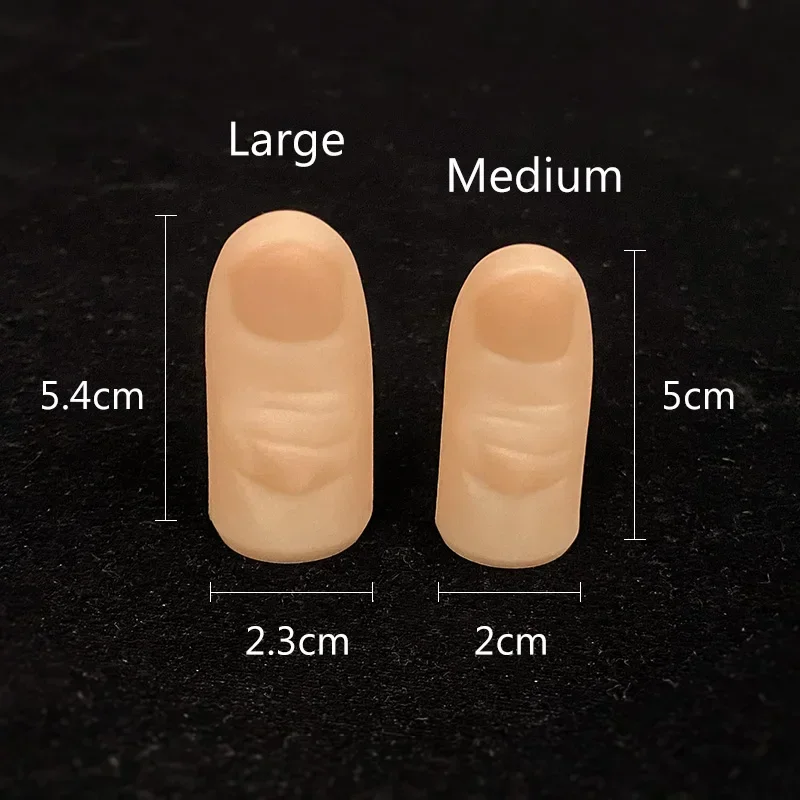 10Pcs Polymer Resin Thumb Tip Magic Trick Close Up Illusion Gimmick Mentalism Props Accessory Realistic Fake Thumb Silk Magia