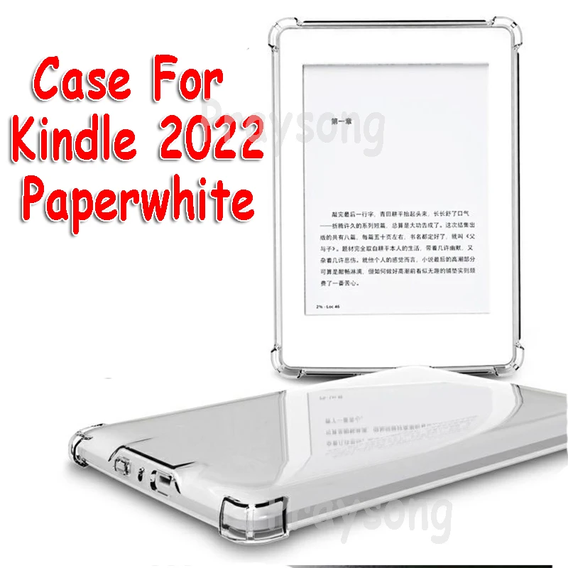 Clear Cover for Kindle Paperwhite Case KPW5 2021 TPU for Kindle 2022 Case Shockproof Paperwhite 4 10th 2018 Oasis 2/3 2017 2019