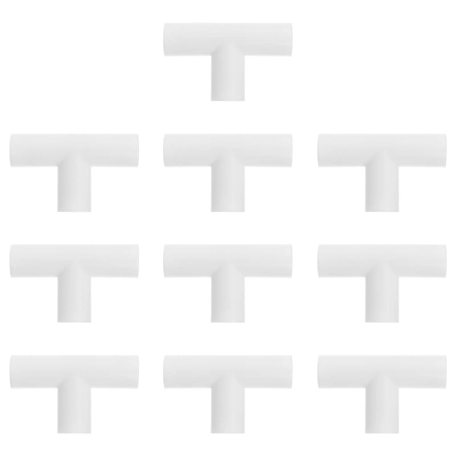 10 stuks 12 mm T-vormige PVC-connectoren, zware kunststof fittingen voor boxmontage, multifunctionele 3-weg pijpverbindingen voor thuis