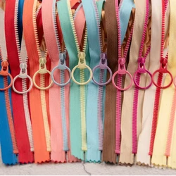 2pcs 30cm Close-End Resin Zippers Pull Ring Zipper Head For  DIY Sewing Handwork Bag Garment Accessory J0309