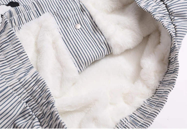 شتاء جديد حار بيع الرجال لطيف الأبيض الصوف مبطن سترة قطن دافئة الكرتون متعة جرو التطريز سترة عادية #6