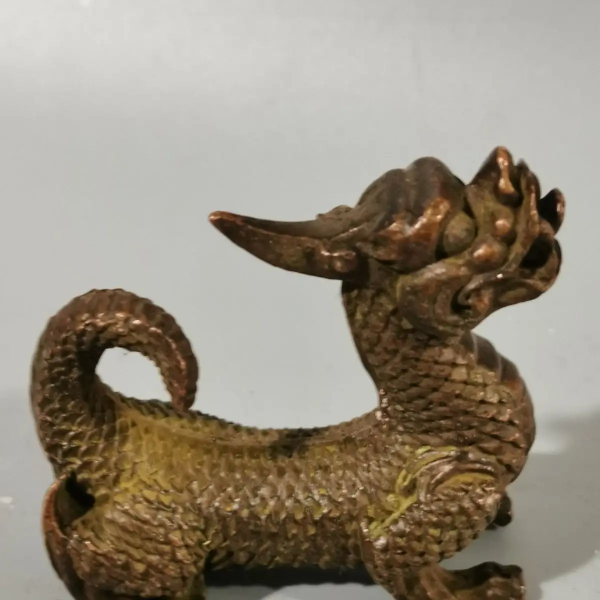 

Bronze ware, ancient auspicious beast dragon shaped, solid pure copper casting, ancient copper slurry, old bronze ware