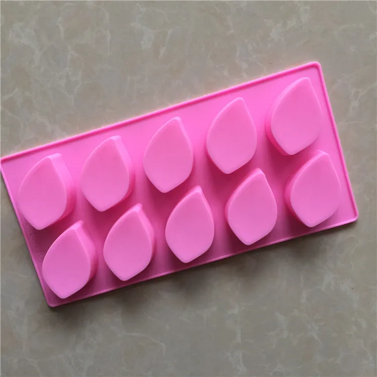 Silicone Chocolate Mold for Handmade Soap DIY, Stereo Baking Mould, 10 Leaves, 745