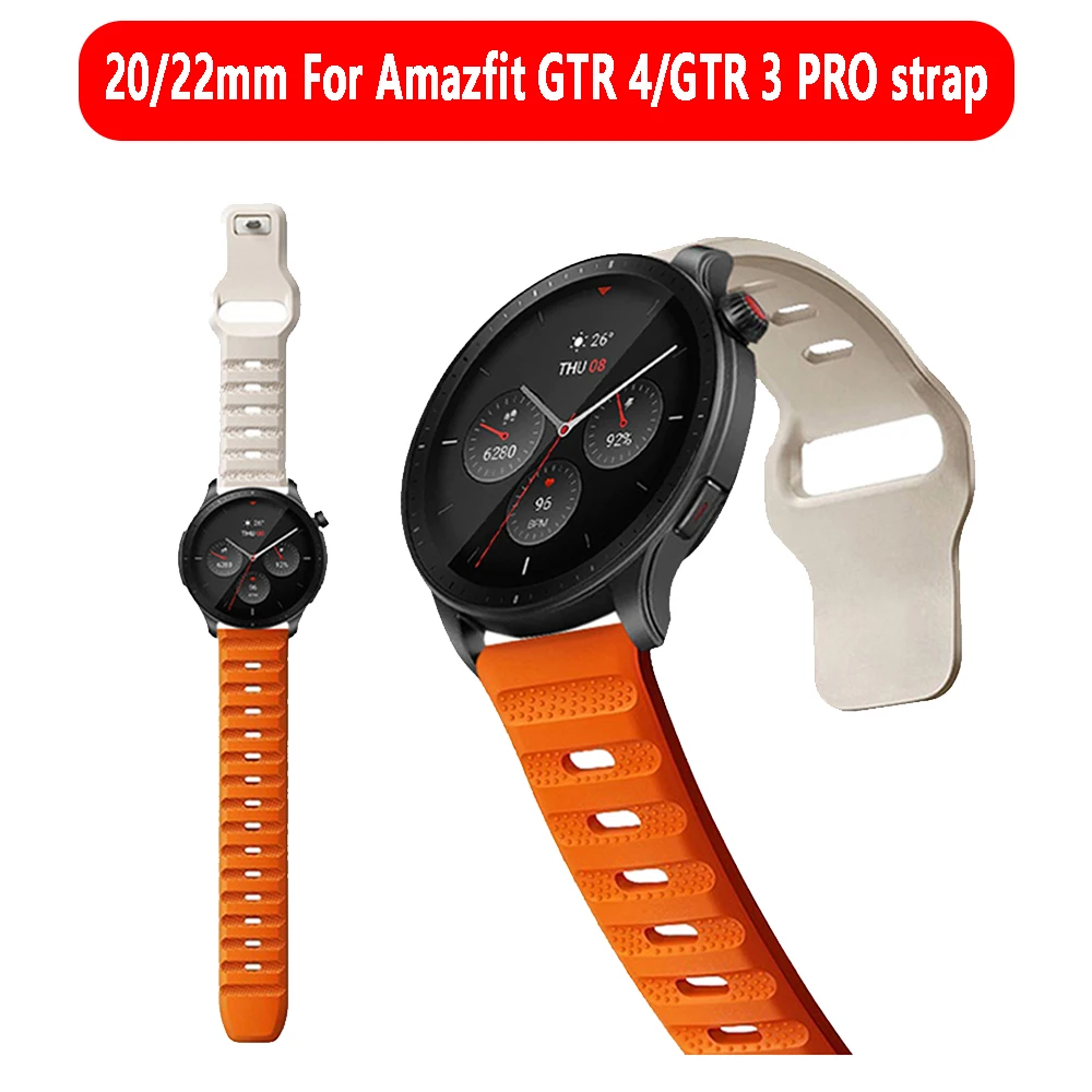 Ремешок силиконовый Easyfit для смарт-часов Huami Amazfit GTR 4 3 2e 3 Pro, 22 мм, 20 мм, ремешок для Amazfit GTS 4/3 2 mini/2e